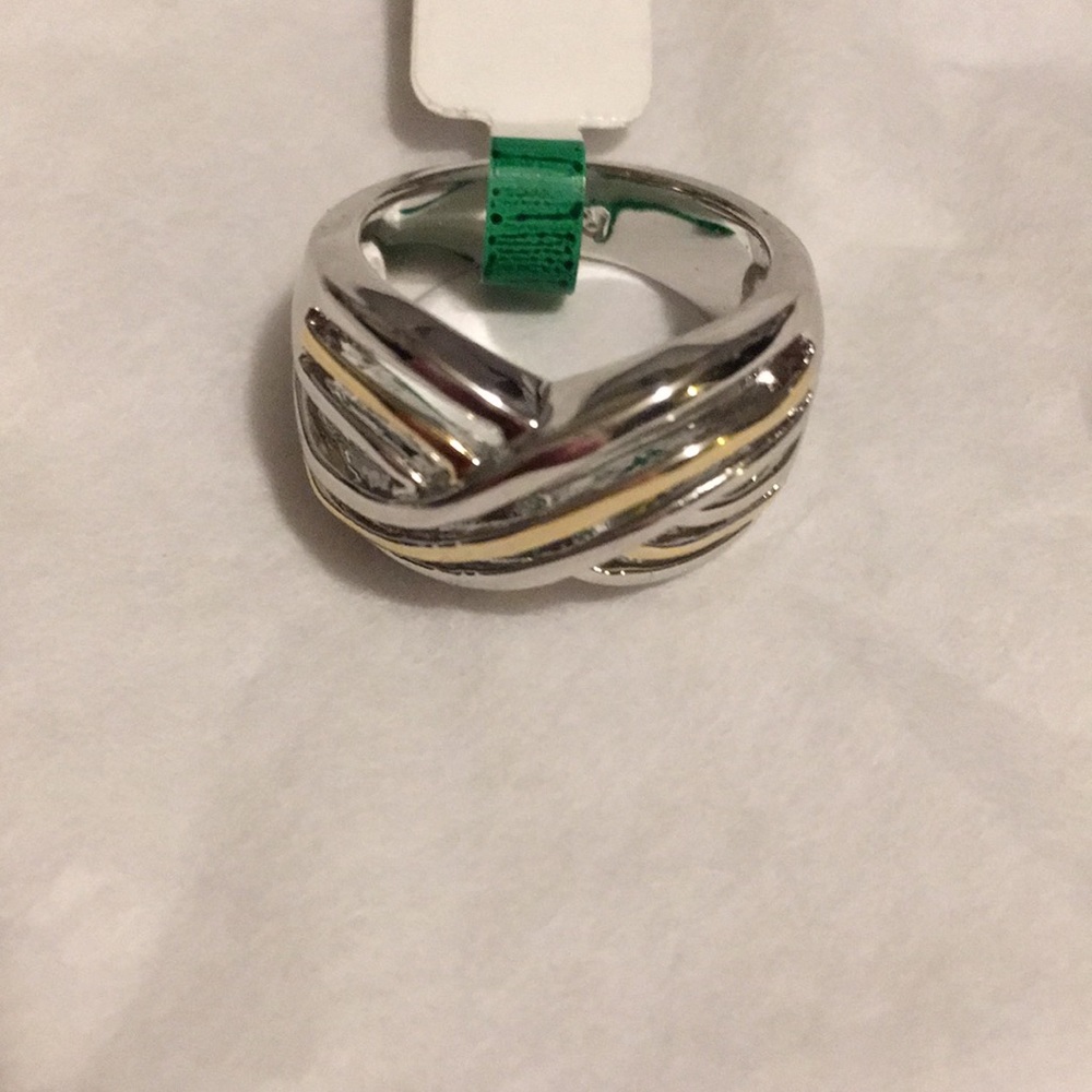 Sliver and gold Ring size 5 and Size 8